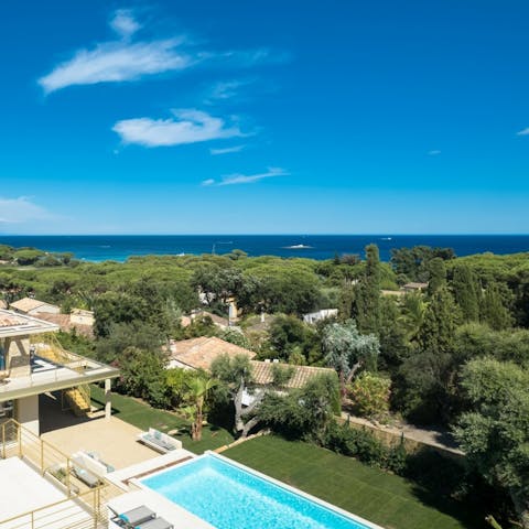Enjoy sea views from the balcony