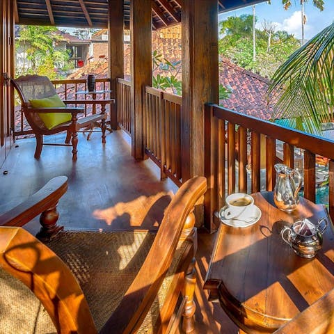 Sip your morning coffee and enjoy the scenery from the balcony