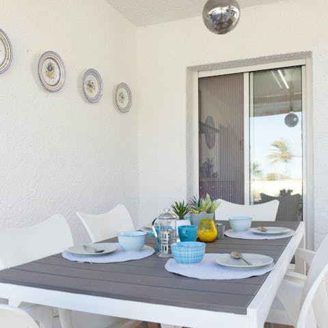 Gather for evening drinks and barbecues on the terrace
