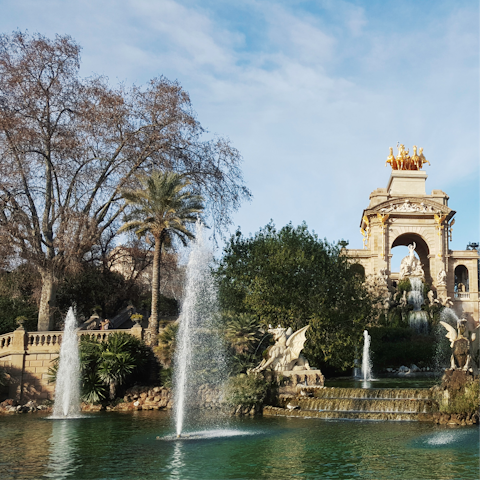 Feel the sun on your skin as you stroll around Ciutadella Park