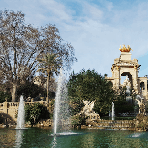 Feel the sun on your skin as you stroll around Ciutadella Park
