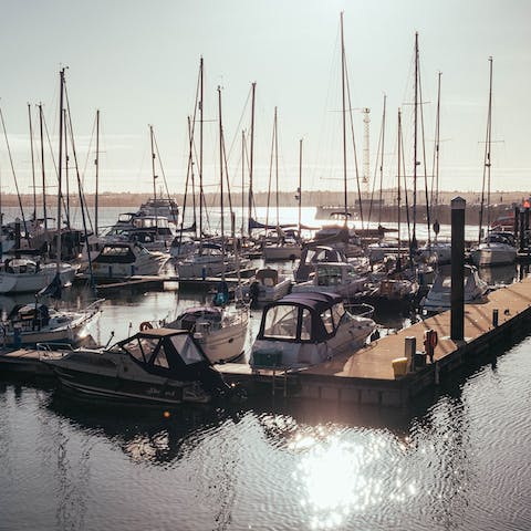 Wander along Southampton's harbour – a short ten-minute walk from your door