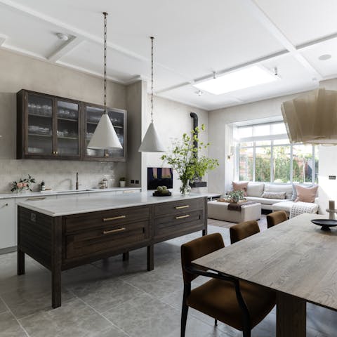 Cook up a storm in the generous modern kitchen