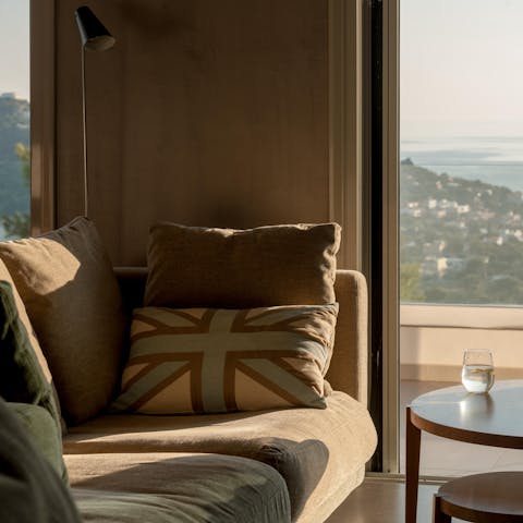 Get cosy in the second-floor living space, which is bathed with light all day