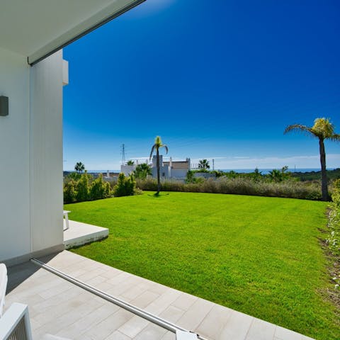 Soak up calming sea views from the private garden