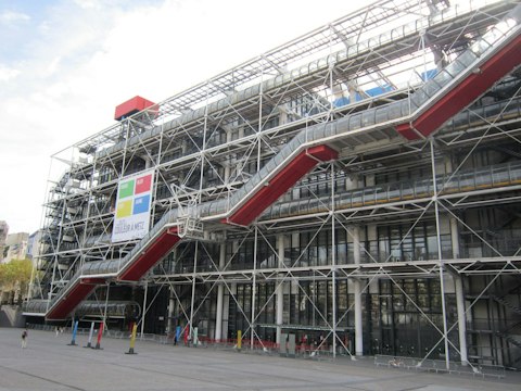 Visit the iconic Centre Pompidou, a 10-minute walk from Le Marais