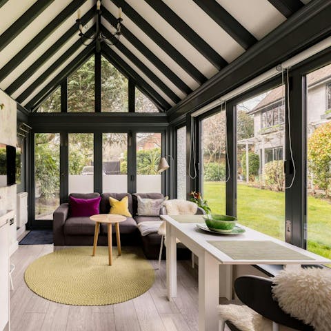 Relax, unwind or catch up on work from the living room