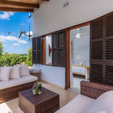 Roll straight out of bed and onto the terrace to savour morning coffees