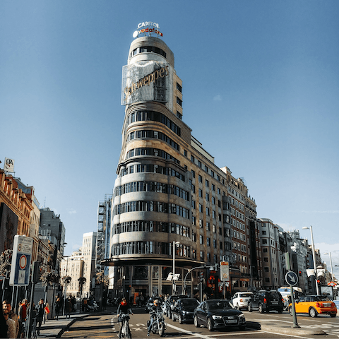 Head into Madrid and shop along the famous Gran Vía