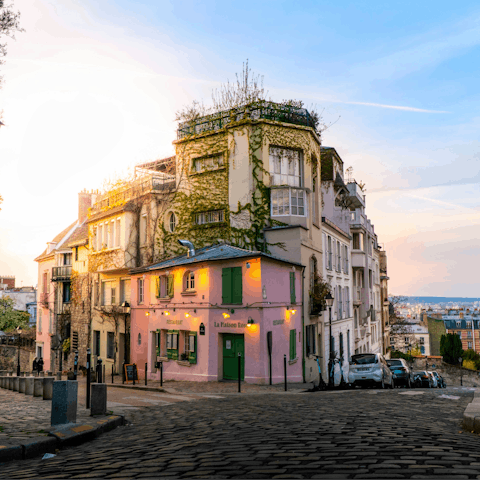 Explore the nearby neighbourhood of Montmartre, with its picturesque, hilly streets