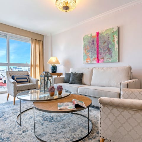 Make yourself at home in the bright and comfortable living space