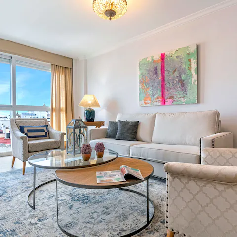Make yourself at home in the bright and comfortable living space