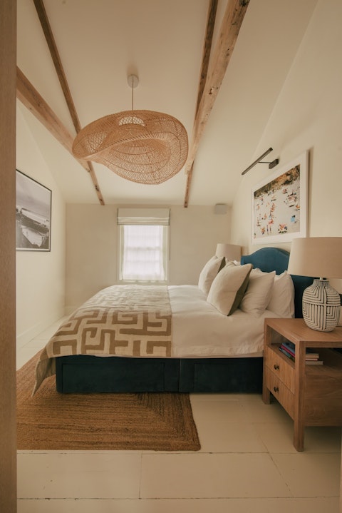 Retreat upstairs for a peaceful night by the coast