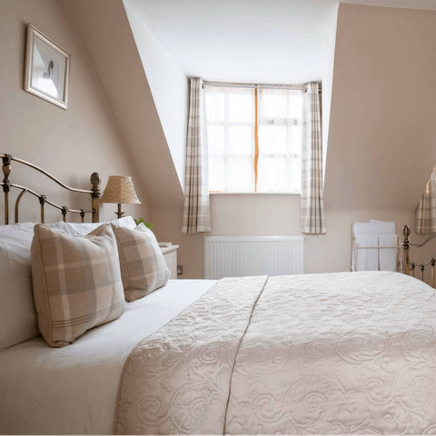 Wake up feeling ready for adventures in the brass bedstead