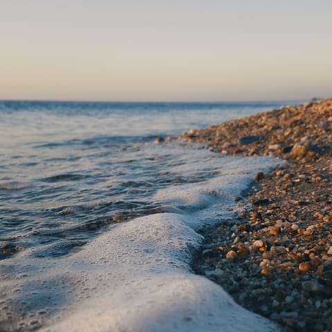 Enjoy a sunset stroll along Afandou Beach, it's a short drive away