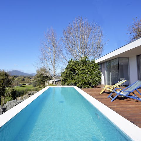 Start your mornings with a few lengths of the private pool