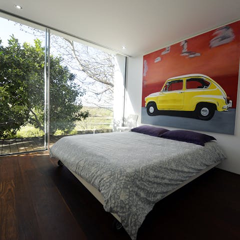 Wake up to green views before stepping out onto the terrace