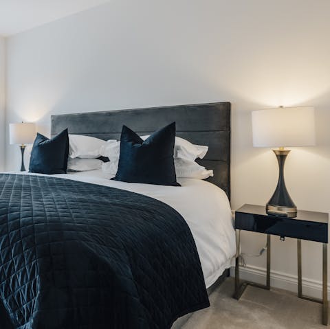 Sleep soundly in the supremely comfortable bedroom