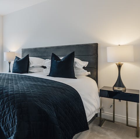 Sleep soundly in the supremely comfortable bedroom