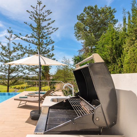 Cook up feasts by the outdoor BBQ area