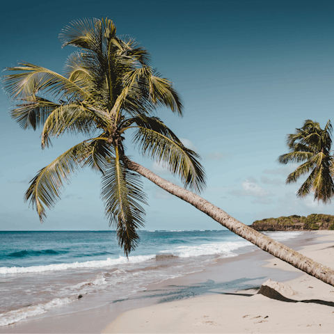 Spend a sun-soaked day on the sands of Carbet Beach, a short drive away