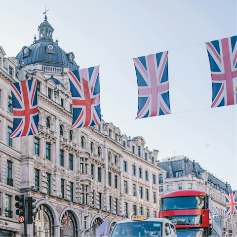 Embrace the buzz of central London – a short tube ride away