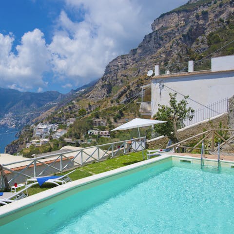 Swim with a view as you gaze out over the sea from within the cool waters of the private pool