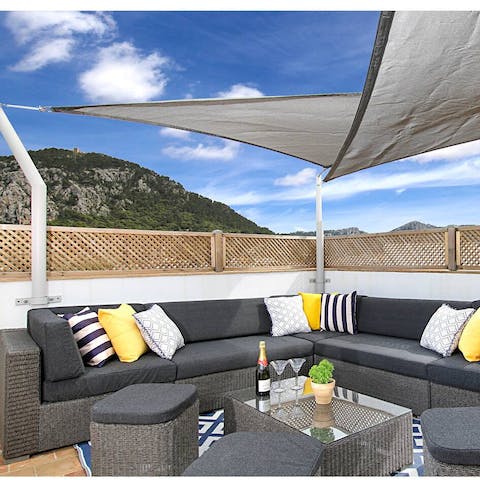 Take in stunning views from the roof terrace