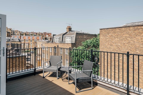 Sit above the Belgravia rooftops on a sunny afternoon