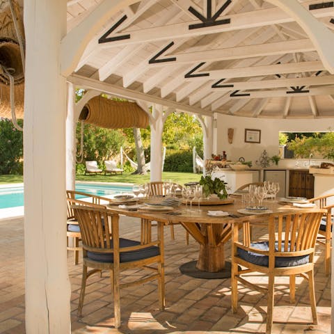 Covered outdoor seating