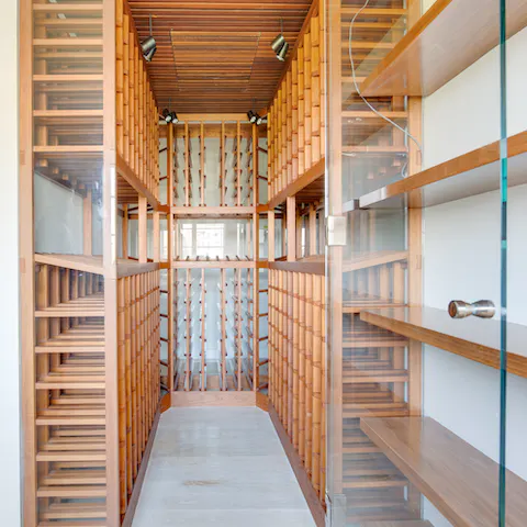 Grab a bottle from the wine cellar