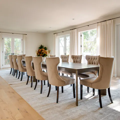 Host a formal meal in the dining room