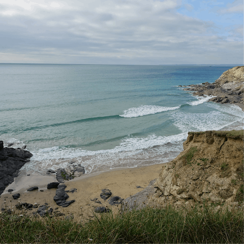 Visit East Looe Beach, a four-minute drive or sixteen-minute walk away