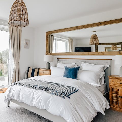 Spend lazy mornings in the king-size bed