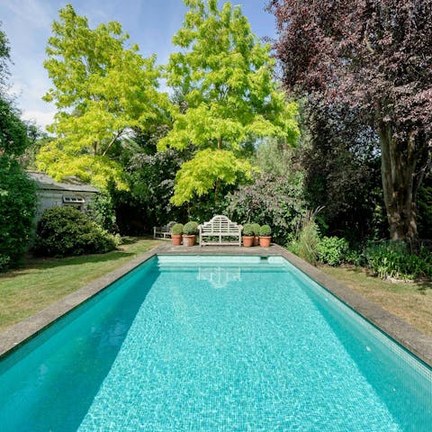 Beat the city's summer heat with a splash in the private pool
