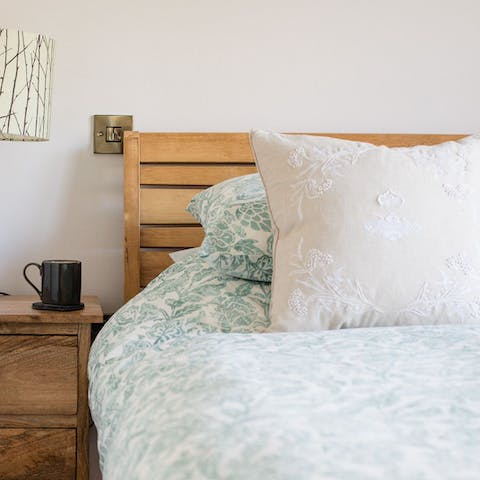 Get a good night's sleep in the sumptuous bedroom