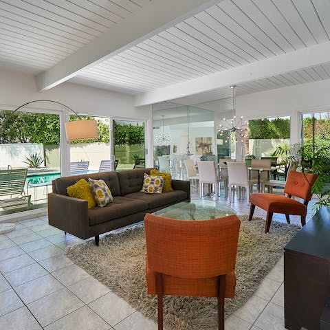 Spill out into the living space and break out the home’s board games