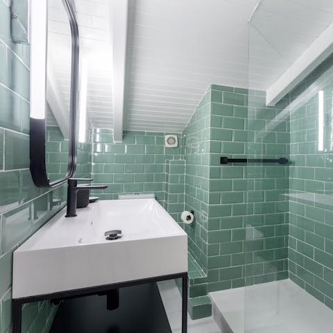 Freshen up in the smart new bathroom