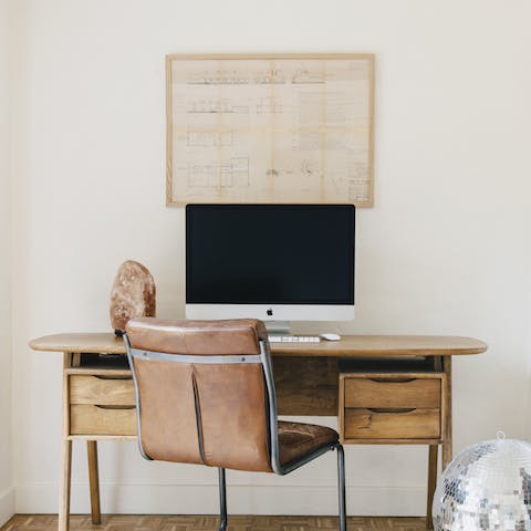 Catch up on work or start a creative project behind the closed doors of this office