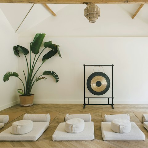 Practice mindfulness or a yoga flow in the dedicated studio