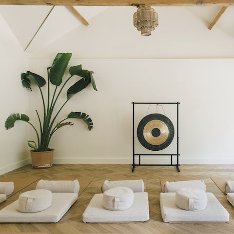 Practice mindfulness or a yoga flow in the dedicated studio