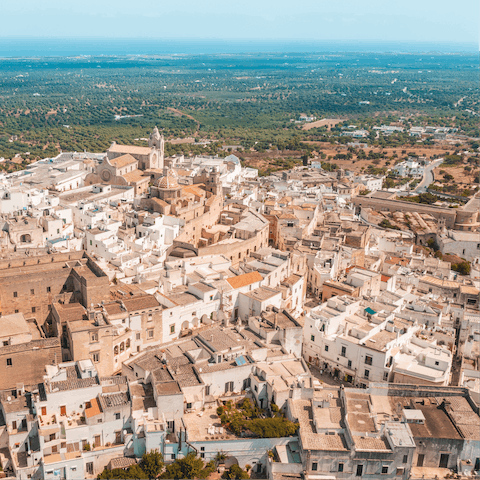 Take a day-trip to beautiful Ostuni – it's a short drive away