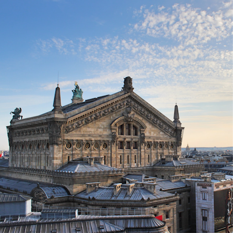 Stroll to Opéra Garnier in ten minutes