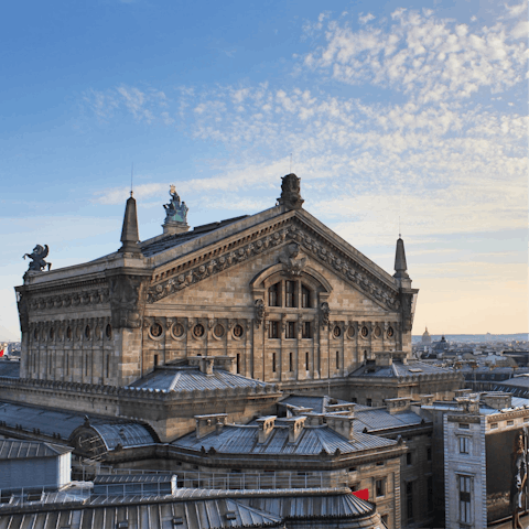 Stroll to Opéra Garnier in ten minutes