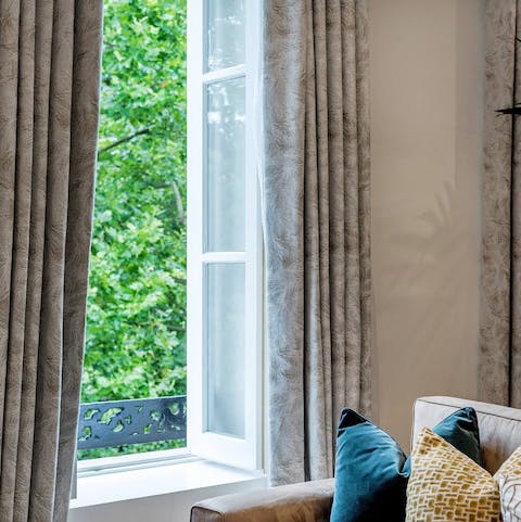 Take in the views of leafy Kensington Gardens