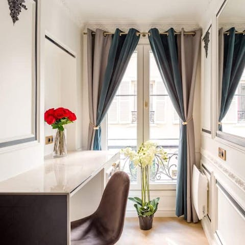 Do some work in the secluded home office