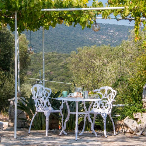 Enjoy your morning coffee in the Italian sunshine