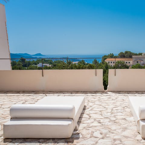 Admire the Mediterranean Sea views from the roof terrace