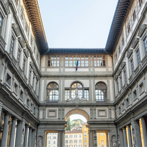 Pass through nearby Piazza della Signoria to reach the Uffizi Gallery, the epicentre of Renaissance art