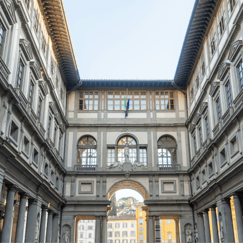 Pass through nearby Piazza della Signoria to reach the Uffizi Gallery, the epicentre of Renaissance art